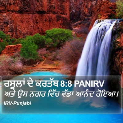 ਰਸੂਲਾਂ ਦੇ ਕਰਤੱਬ 8:8 PANIRV Bible Verse Image