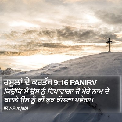 ਰਸੂਲਾਂ ਦੇ ਕਰਤੱਬ 9:16 PANIRV Bible Verse Image