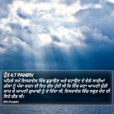 ਰੁੱਤ 4:7 PANIRV Bible Verse Image