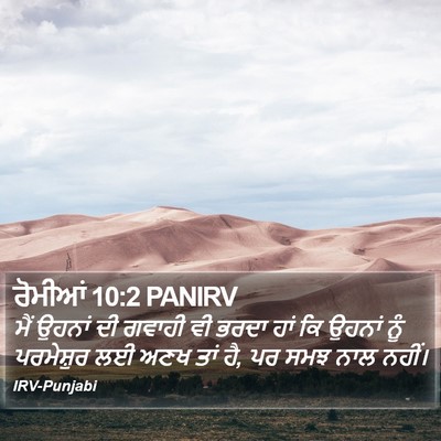 ਰੋਮੀਆਂ 10:2 PANIRV Bible Verse Image