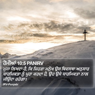 ਰੋਮੀਆਂ 10:5 PANIRV Bible Verse Image