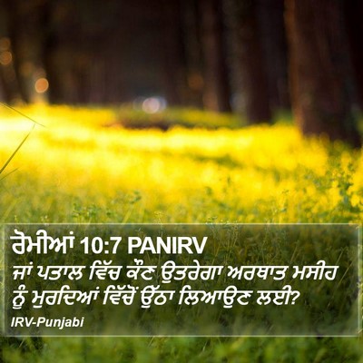 ਰੋਮੀਆਂ 10:7 PANIRV Bible Verse Image