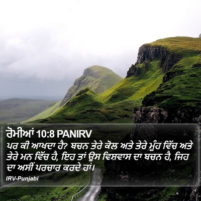 ਰੋਮੀਆਂ 10:8 PANIRV Bible Verse Image