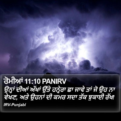 ਰੋਮੀਆਂ 11:10 PANIRV Bible Verse Image