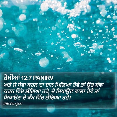 ਰੋਮੀਆਂ 12:7 PANIRV Bible Verse Image