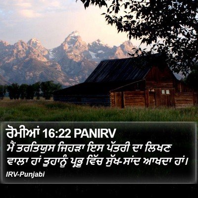 ਰੋਮੀਆਂ 16:22 PANIRV Bible Verse Image