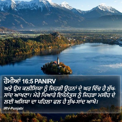 ਰੋਮੀਆਂ 16:5 PANIRV Bible Verse Image