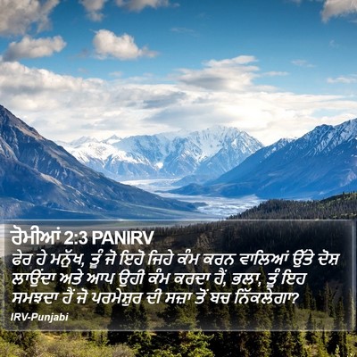 ਰੋਮੀਆਂ 2:3 PANIRV Bible Verse Image
