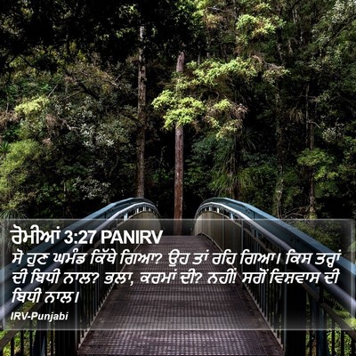 ਰੋਮੀਆਂ 3:27 PANIRV Bible Verse Image