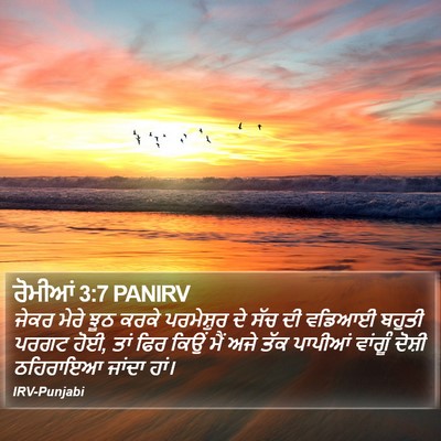 ਰੋਮੀਆਂ 3:7 PANIRV Bible Verse Image