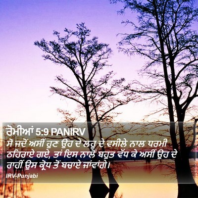 ਰੋਮੀਆਂ 5:9 PANIRV Bible Verse Image