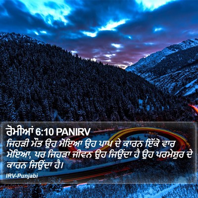 ਰੋਮੀਆਂ 6:10 PANIRV Bible Verse Image
