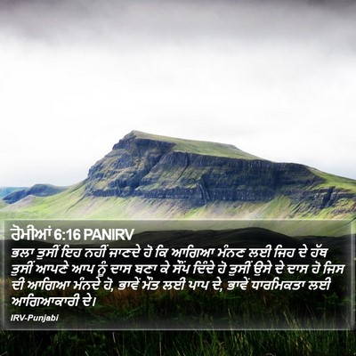 ਰੋਮੀਆਂ 6:16 PANIRV Bible Verse Image
