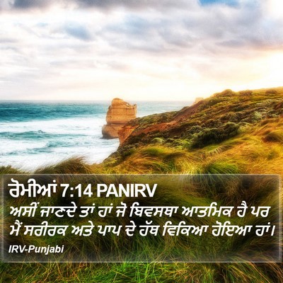 ਰੋਮੀਆਂ 7:14 PANIRV Bible Verse Image