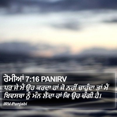ਰੋਮੀਆਂ 7:16 PANIRV Bible Verse Image