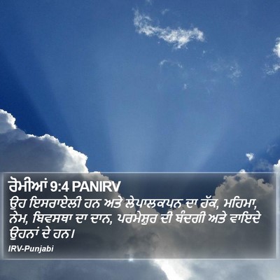 ਰੋਮੀਆਂ 9:4 PANIRV Bible Verse Image