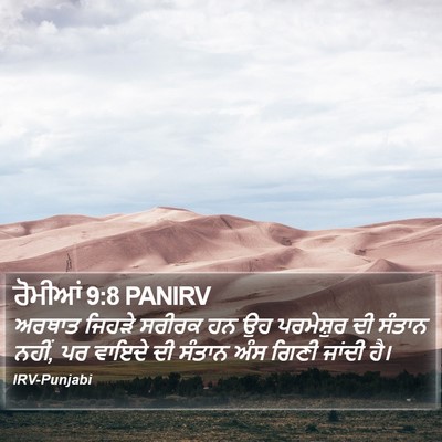 ਰੋਮੀਆਂ 9:8 PANIRV Bible Verse Image