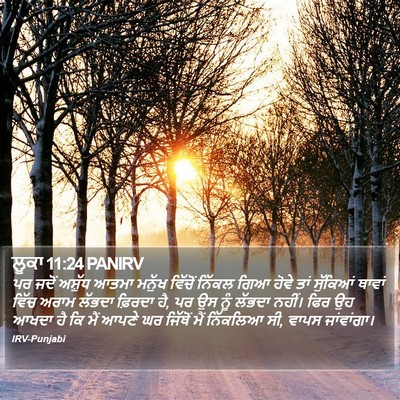 ਲੂਕਾ 11:24 PANIRV Bible Verse Image