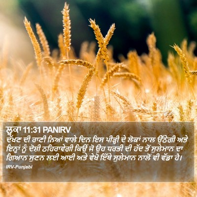 ਲੂਕਾ 11:31 PANIRV Bible Verse Image