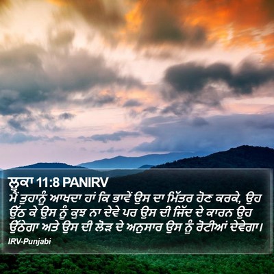 ਲੂਕਾ 11:8 PANIRV Bible Verse Image