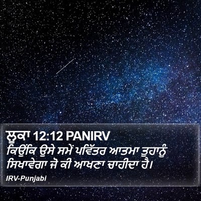 ਲੂਕਾ 12:12 PANIRV Bible Verse Image