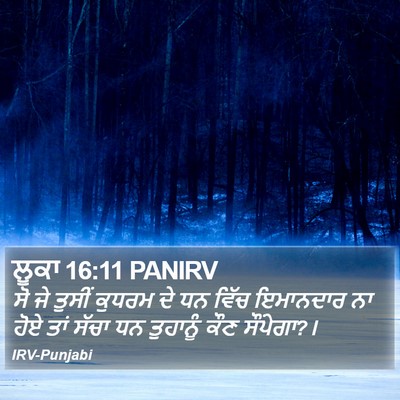 ਲੂਕਾ 16:11 PANIRV Bible Verse Image
