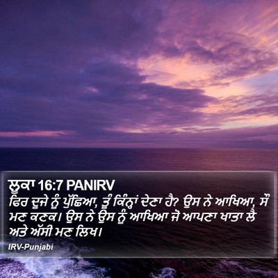 ਲੂਕਾ 16:7 PANIRV Bible Verse Image