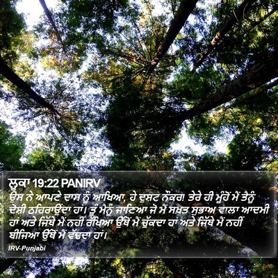 ਲੂਕਾ 19:22 PANIRV Bible Verse Image