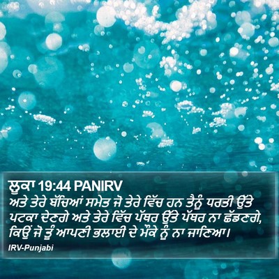 ਲੂਕਾ 19:44 PANIRV Bible Verse Image