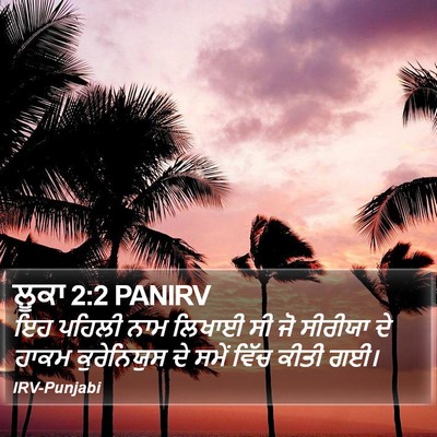 ਲੂਕਾ 2:2 PANIRV Bible Verse Image