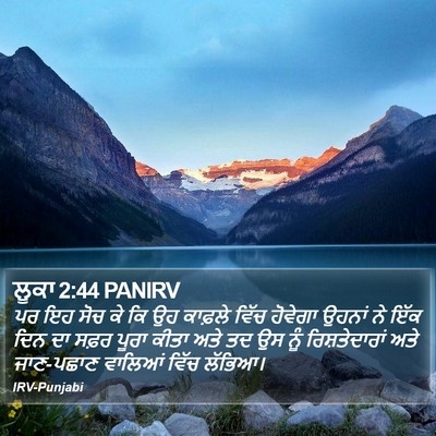 ਲੂਕਾ 2:44 PANIRV Bible Verse Image