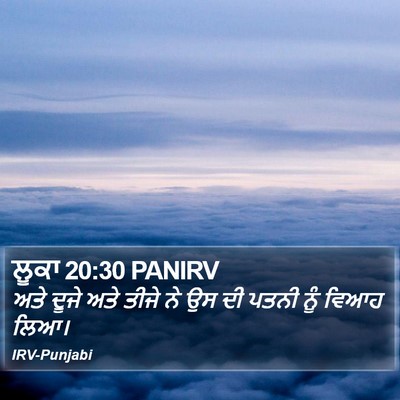 ਲੂਕਾ 20:30 PANIRV Bible Verse Image