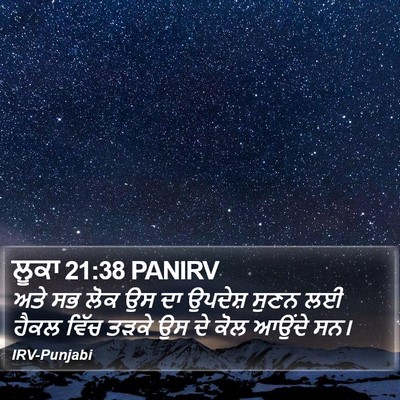 ਲੂਕਾ 21:38 PANIRV Bible Verse Image