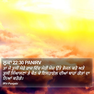 ਲੂਕਾ 22:30 PANIRV Bible Verse Image