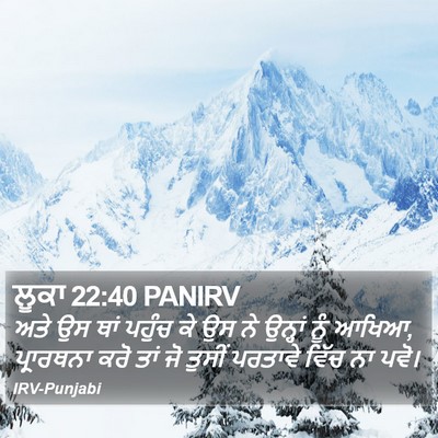 ਲੂਕਾ 22:40 PANIRV Bible Verse Image
