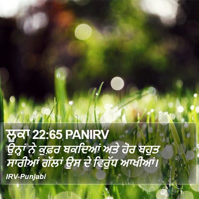 ਲੂਕਾ 22:65 PANIRV Bible Verse Image