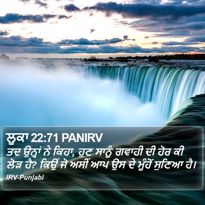 ਲੂਕਾ 22:71 PANIRV Bible Verse Image