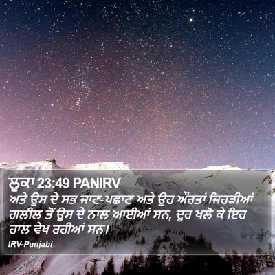 ਲੂਕਾ 23:49 PANIRV Bible Verse Image
