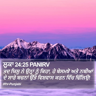 ਲੂਕਾ 24:25 PANIRV Bible Verse Image