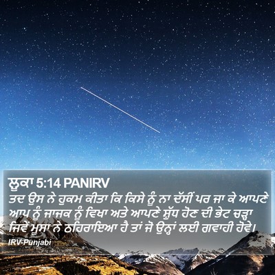 ਲੂਕਾ 5:14 PANIRV Bible Verse Image