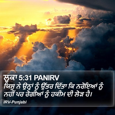 ਲੂਕਾ 5:31 PANIRV Bible Verse Image