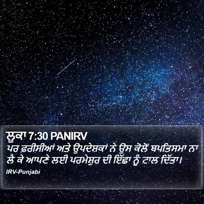 ਲੂਕਾ 7:30 PANIRV Bible Verse Image