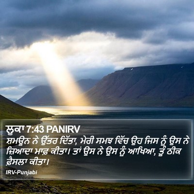ਲੂਕਾ 7:43 PANIRV Bible Verse Image