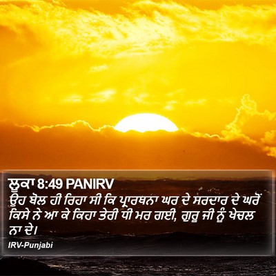 ਲੂਕਾ 8:49 PANIRV Bible Verse Image