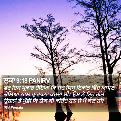 ਲੂਕਾ 9:18 PANIRV Bible Verse Image
