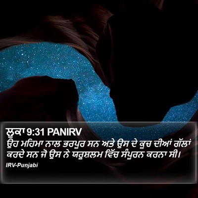 ਲੂਕਾ 9:31 PANIRV Bible Verse Image
