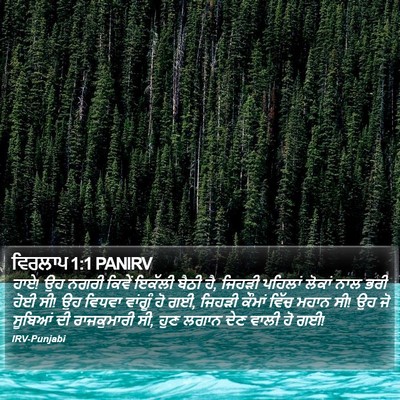 ਵਿਰਲਾਪ 1:1 PANIRV Bible Verse Image