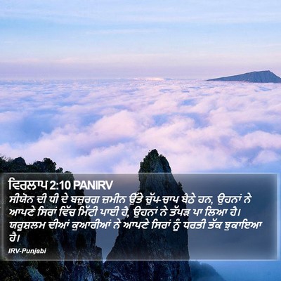 ਵਿਰਲਾਪ 2:10 PANIRV Bible Verse Image