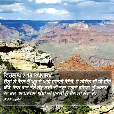 ਵਿਰਲਾਪ 2:18 PANIRV Bible Verse Image