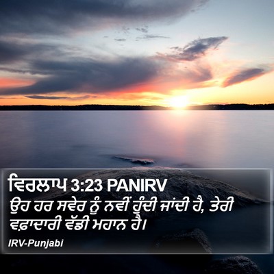 ਵਿਰਲਾਪ 3:23 PANIRV Bible Verse Image